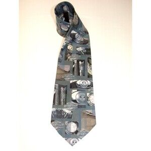 Harley Davidson Tie Ralph Marlin Necktie Vintage Motorcycle Images 3-3/4" x 59"